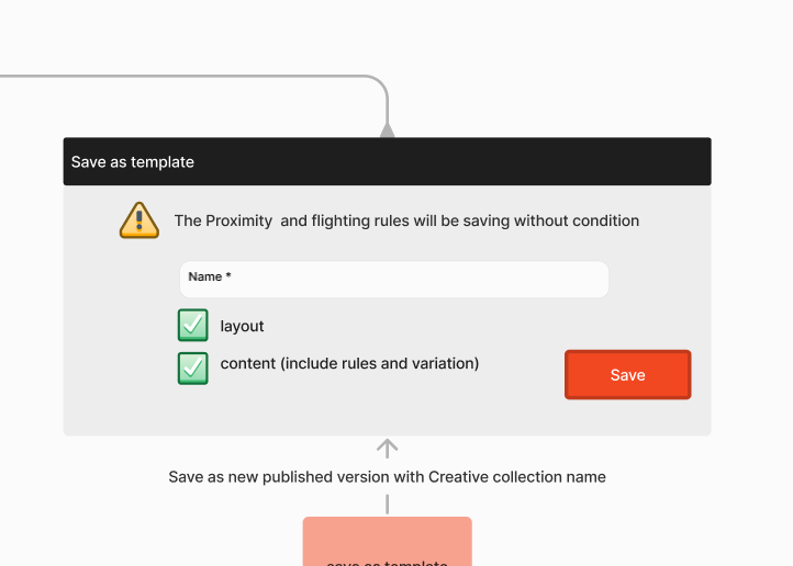 Change 1: save template modal