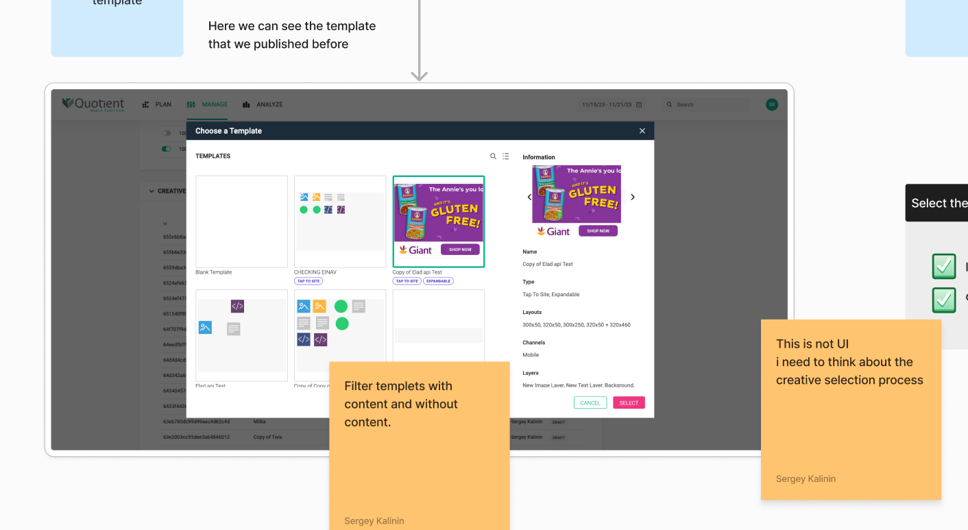 Change 3: template previews