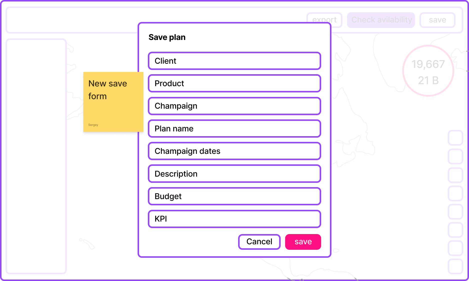 Save form